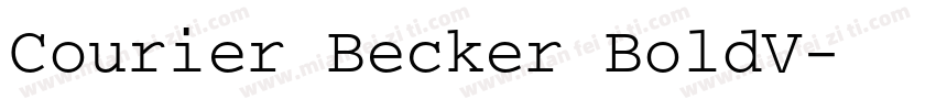 Courier Becker BoldV字体转换